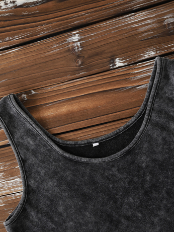 Γυναικείο Αμάνικο Τοπ – 62% Βαμβάκι / 38% Πολυεστέρας, Μονοχρωματικός print με χιονάκι και έντονα γράμματα, Καλοκαίρι 2025