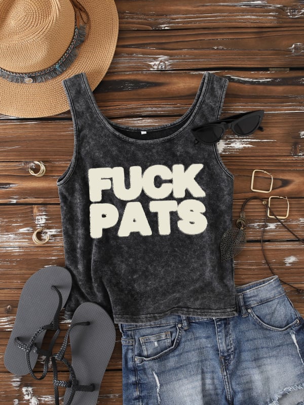 Top dama fără mâneci – 62% bumbac / 38% poliester, imprimeu monocrom cu fulg de zăpadă și litere îndrăznețe, vara 2025