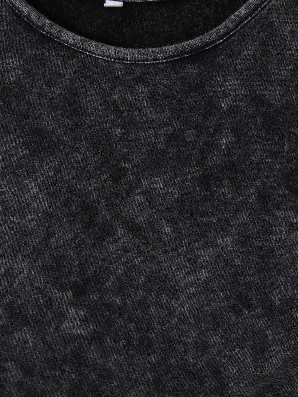 Top dama fără mâneci – 62% bumbac / 38% poliester, imprimeu monocrom cu fulg de zăpadă și litere îndrăznețe, vara 2025