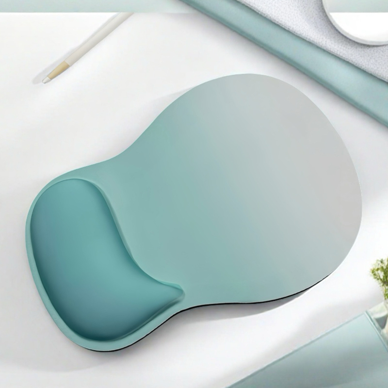 Atmiņas putu rokas balsts pelēm ar ūdens pilienu dizainu, ergonomisks, pretslīdošs, ar injekciju ražots, silikona gumijas pamats