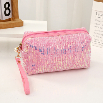 Козметична чанта, PVC материал с PU подплата, градски прост стил, устойчива на износване и удобна за съхранение