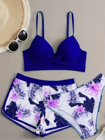 Ženski push-up bikini kupaći kostim — poliester-elastan tkanina, jastučići u gornjem dijelu, bez ojačanja, bez naramenica, klasičan bikini kroj