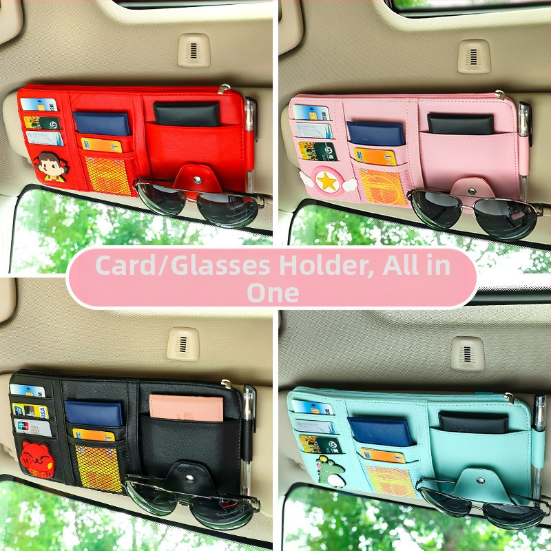 Višefunkcijski držač za unutrašnji vizir automobila s držačem kartica i ID-a
