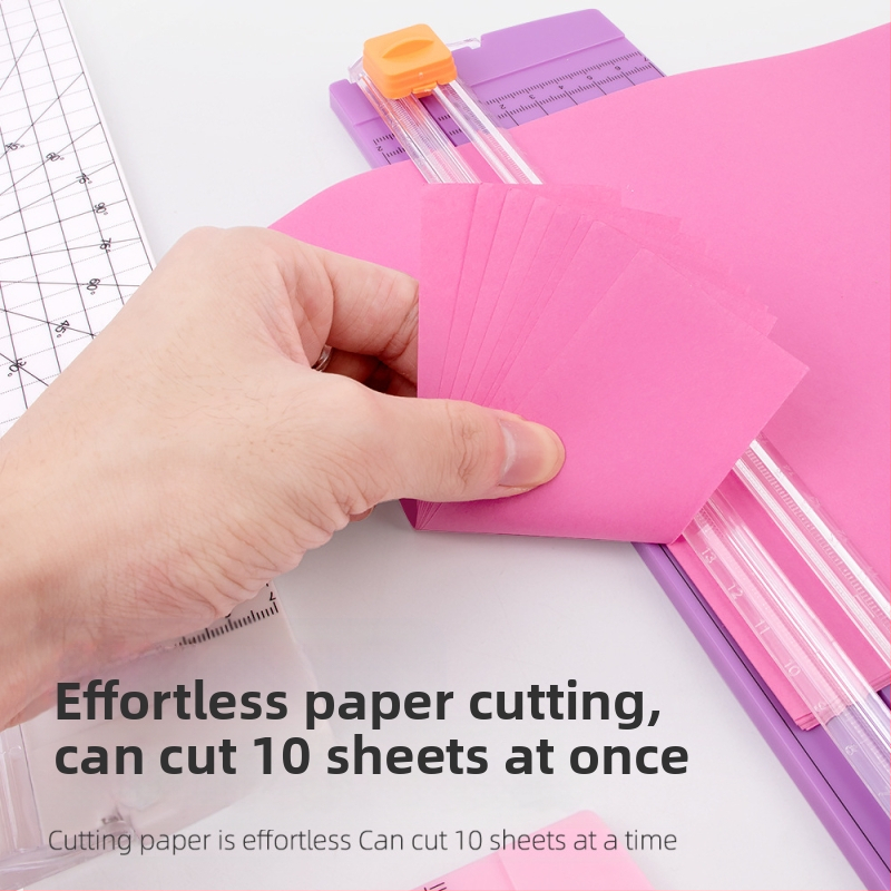 ZEQUAN двупосочен резач за хартия, мини модел 810, пластмасов, плъзгащ тип рязане