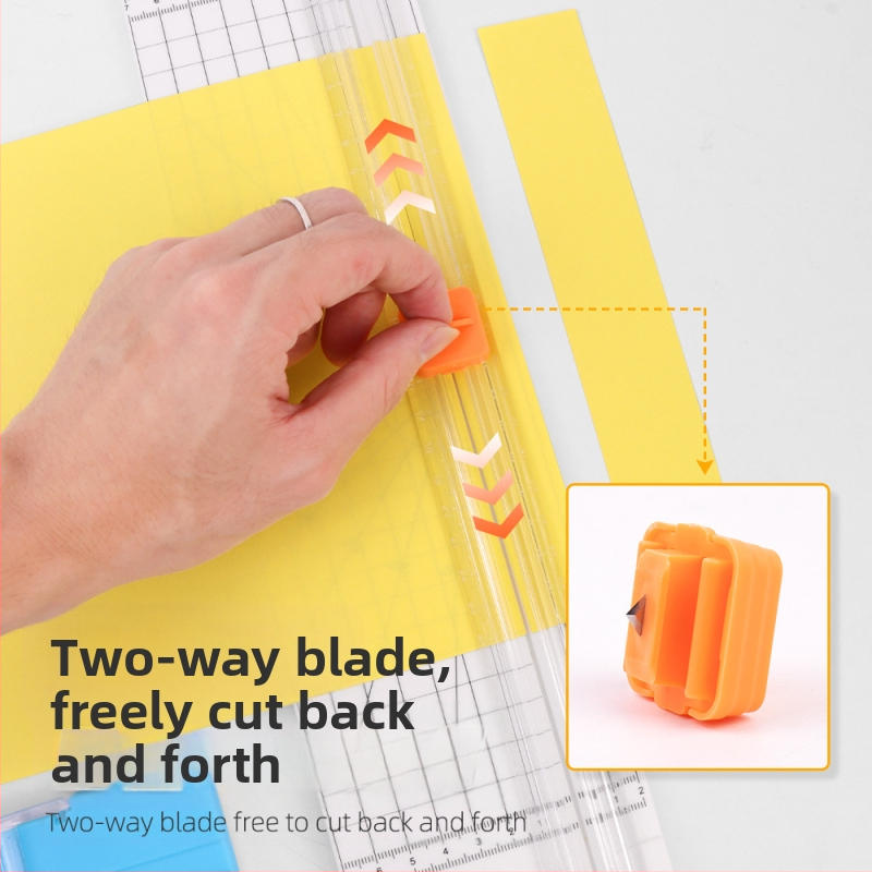 ZEQUAN двупосочен резач за хартия, мини модел 810, пластмасов, плъзгащ тип рязане