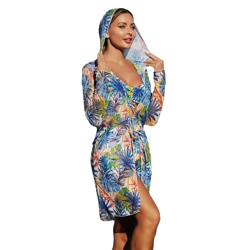 Γυναικείο μαγιό σετ τριών τεμαχίων με πολύχρωμο print, από πολυεστέρα με 82% σπάντεξ, επένδυση στο στήθος