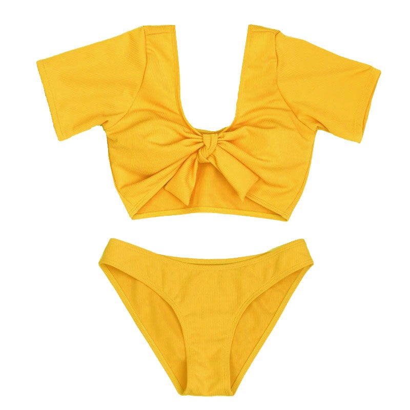 Dvostruki bikini od poliestera s jastučićima za prsa, tkanina 85% poliestera, 140 g, kratki rukavi, podstava poliester