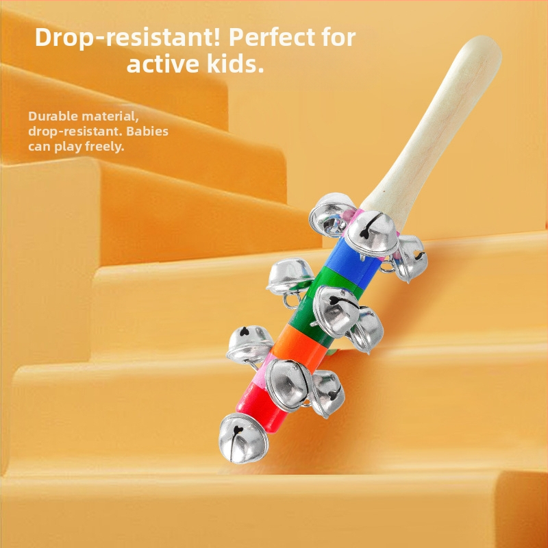 Детска дървена дрънкалка в стил Орф с 13 камбанки