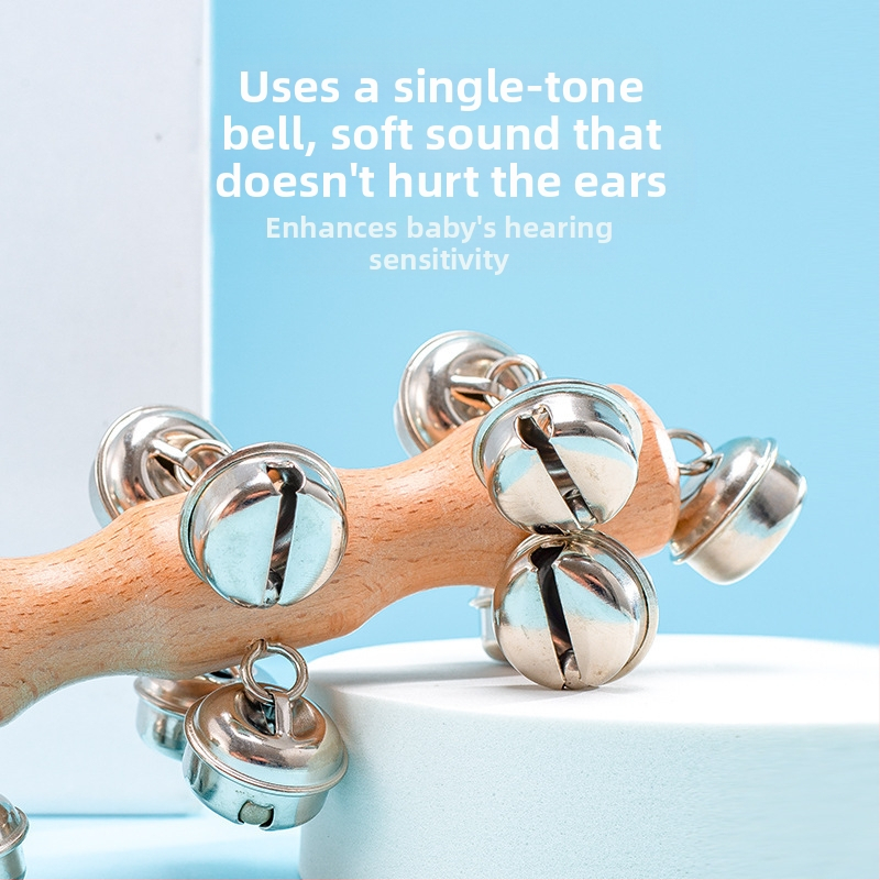 Детска дървена дрънкалка в стил Орф с 13 камбанки