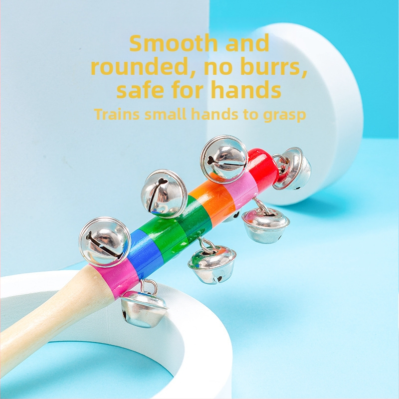 Детска дървена дрънкалка в стил Орф с 13 камбанки