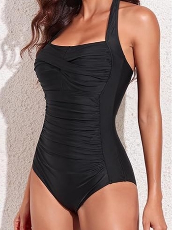 Ολόσωμο μαγιό για ενήλικες γυναίκες, διαμόρφωση μέσης, με επένδυση στήθους, ύφασμα νάιλον, χωρίς τιράντες