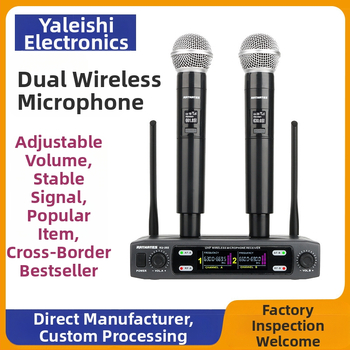 Οικιακό μικρόφωνο KTV Karaoke με LED οθόνη και ενισχυτή; εύρος απόκρισης συχνότητας 100 Hz–20 kHz; SNR ≥60 dB; ισχύς εξόδου 5 W; αποσπώμενη μπαταρία 800–1000 mAh