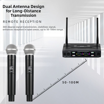 Οικιακό μικρόφωνο KTV Karaoke με LED οθόνη και ενισχυτή; εύρος απόκρισης συχνότητας 100 Hz–20 kHz; SNR ≥60 dB; ισχύς εξόδου 5 W; αποσπώμενη μπαταρία 800–1000 mAh