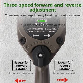 Индустриален клас 1/2-инчов пневматичен гаечен ключ със сет от гнезда, висок въртящ момент