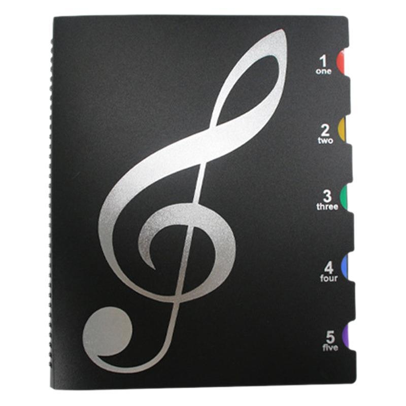 Мултистраничен клип за нотни листове A4 – PP материал, неотразителен, захват 26 мм, дебелина на плочата 0,12 мм, подходящ за хартия A4