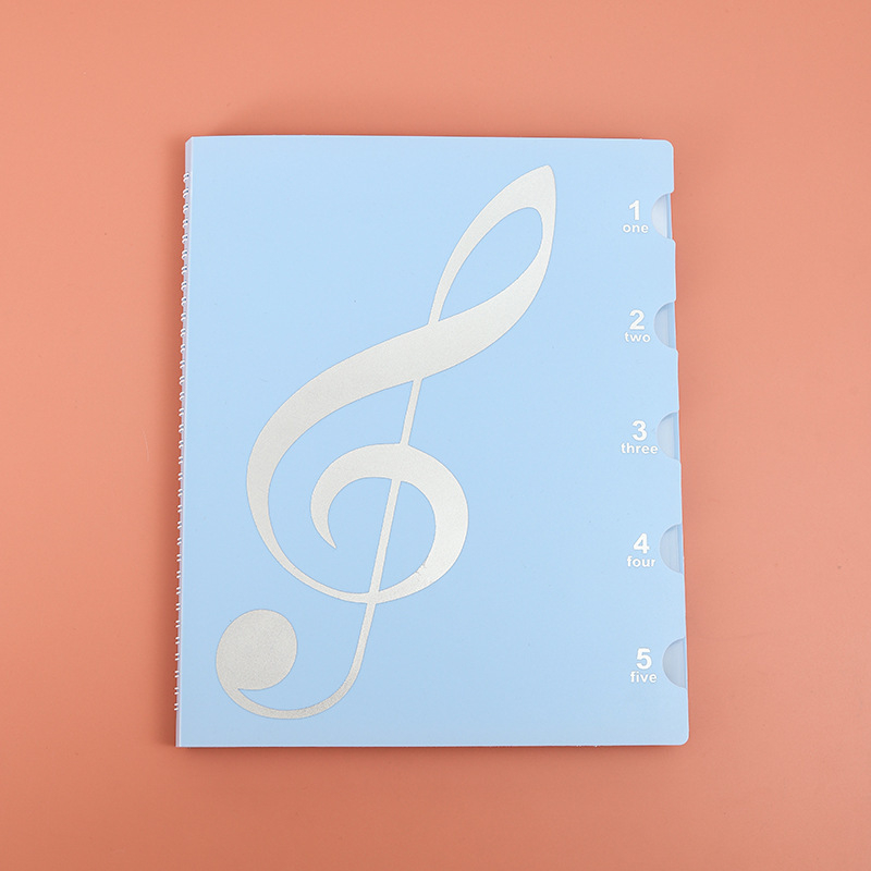 Мултистраничен клип за нотни листове A4 – PP материал, неотразителен, захват 26 мм, дебелина на плочата 0,12 мм, подходящ за хартия A4