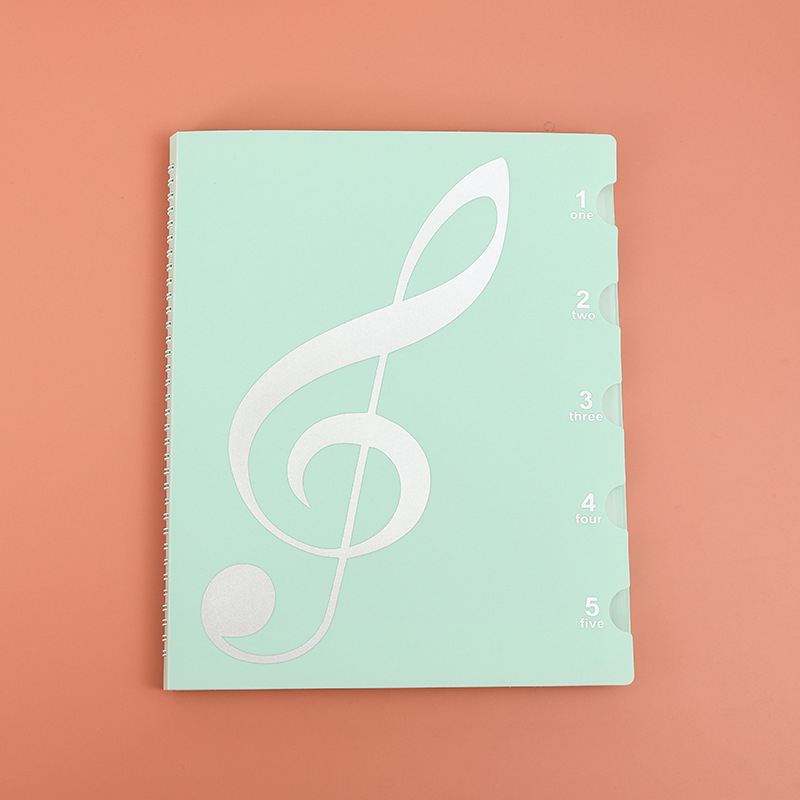 Мултистраничен клип за нотни листове A4 – PP материал, неотразителен, захват 26 мм, дебелина на плочата 0,12 мм, подходящ за хартия A4