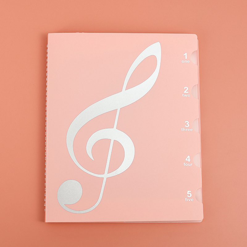 Мултистраничен клип за нотни листове A4 – PP материал, неотразителен, захват 26 мм, дебелина на плочата 0,12 мм, подходящ за хартия A4