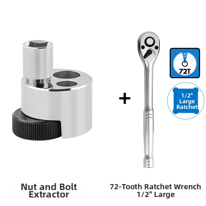Извличач за болтове и винтове за отстраняване на счупени болтове със счупена глава, винтове без глава и цилиндрични щифтове