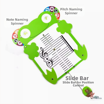 Spectrum board για αναγνώριση της πενταγράμμου γραφής με ζωικό καρτούν σχέδιο, διδακτικά μέσα για πιάνο, κινητή εκπαιδευτική επιφάνεια και διδασκαλία θεωρίας μουσικής.