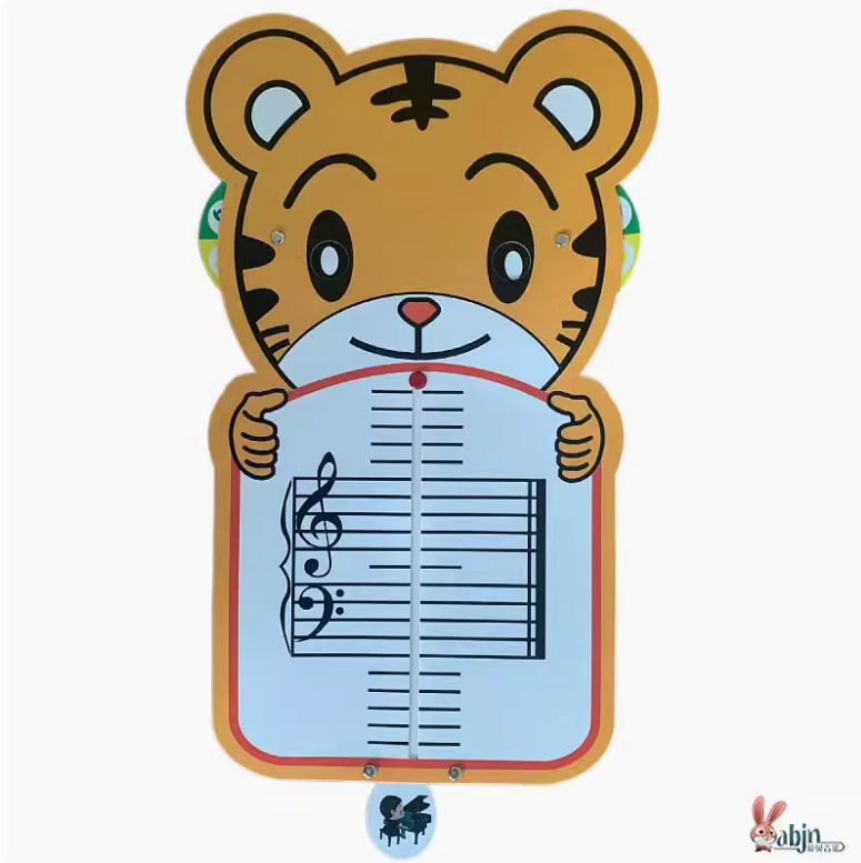 Tablea Spectrum pentru recunoașterea notelor pe portativ, design cu animale desenate, instrument educațional pentru pian, tablă mobilă de antrenament și predare a teoriei muzicii.