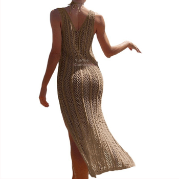 Μακρύ φόρεμα με τιράντες, αναπνέσιμος πολυεστέρας, UV προστατευτικό κάλυμμα για την προστασία από τον ήλιο