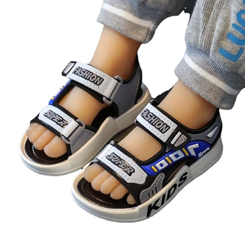 Bērnu pludmales sandales zēniem, Korejas stila, PVC augšdaļa, PU zole, vecums 1–3 gadi