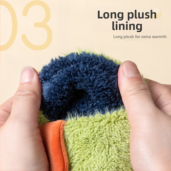 Ziemas bērnu kokvilnas čības ar dinosaura tēlu, neslīdoša TPR zole, biezinātas, viegli uzvilkt, vecums 1–6 gadi