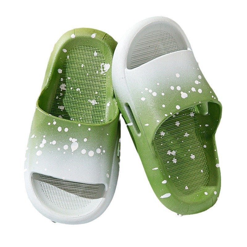 Bērnu flip-flopi iekšējai un ārējai lietošanai, elpojoši, ar PVC augšējo un PVC zoli, universāli, roku zīmējuma dizains, izlaists vasarā 2022, vecuma 4–6 gadi