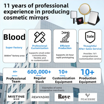 Метално сгъваемо двустранно огледало за грим, правоъгълно, преносимо, с възможност за печат на лого