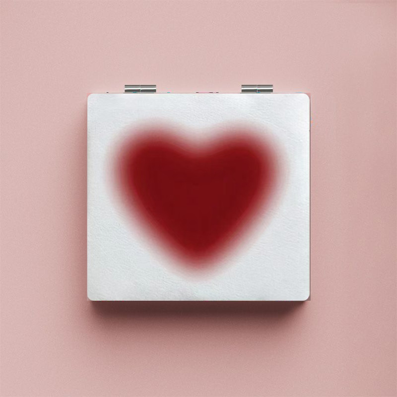 Dvostrano sklopivo ogledalo s ABS okvirom i aluminijskim ogledalom, prenosno kozmetičko ogledalo, mogućnost prilagođenog logotipa