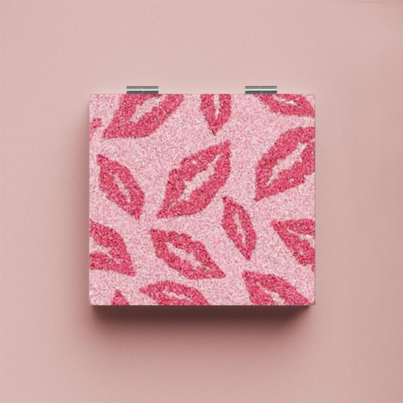 Dvostrano sklopivo ogledalo s ABS okvirom i aluminijskim ogledalom, prenosno kozmetičko ogledalo, mogućnost prilagođenog logotipa