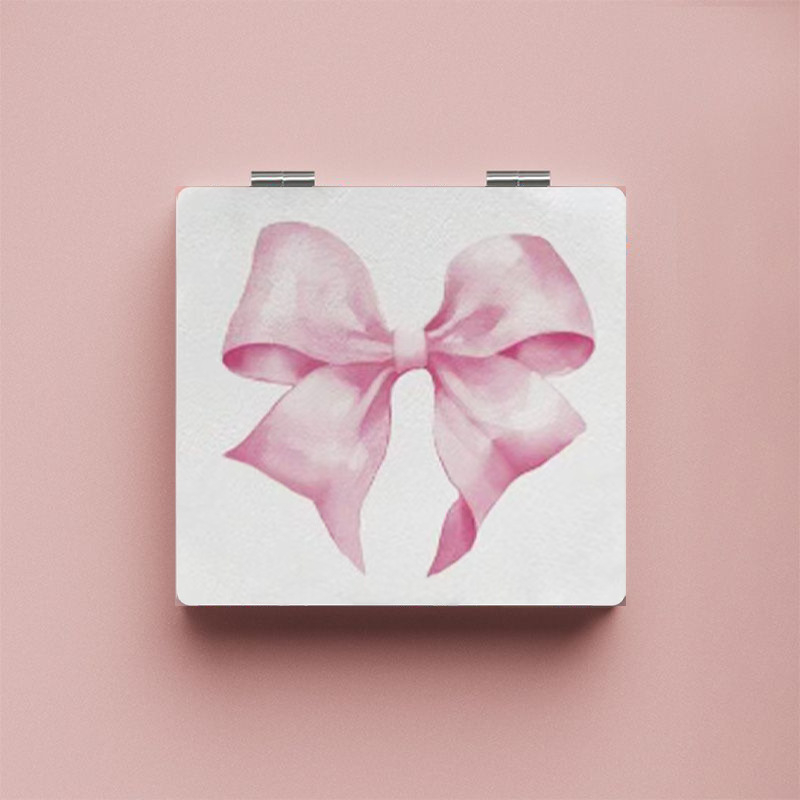 Dvostrano sklopivo ogledalo s ABS okvirom i aluminijskim ogledalom, prenosno kozmetičko ogledalo, mogućnost prilagođenog logotipa