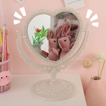 Десктоп двустранно огледало с пластмасова рамка и метално покритие на огледалото — за спалня, дневна или баня