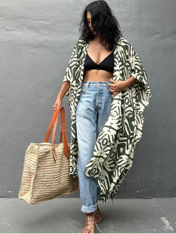 Γυναικείος παραλιακός cardigan από rayon, με 100% βαμβακερή επένδυση, 280 g, κατάλληλο για κολύμβηση και βάδισμα σε ρηχά νερά