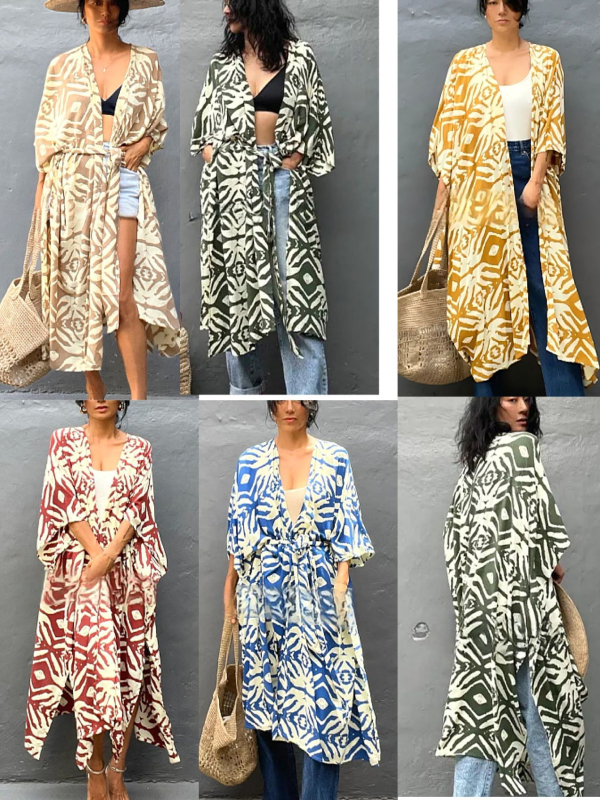 Γυναικείος παραλιακός cardigan από rayon, με 100% βαμβακερή επένδυση, 280 g, κατάλληλο για κολύμβηση και βάδισμα σε ρηχά νερά