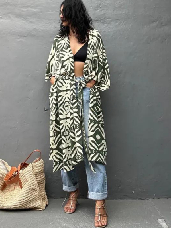 Γυναικείος παραλιακός cardigan από rayon, με 100% βαμβακερή επένδυση, 280 g, κατάλληλο για κολύμβηση και βάδισμα σε ρηχά νερά