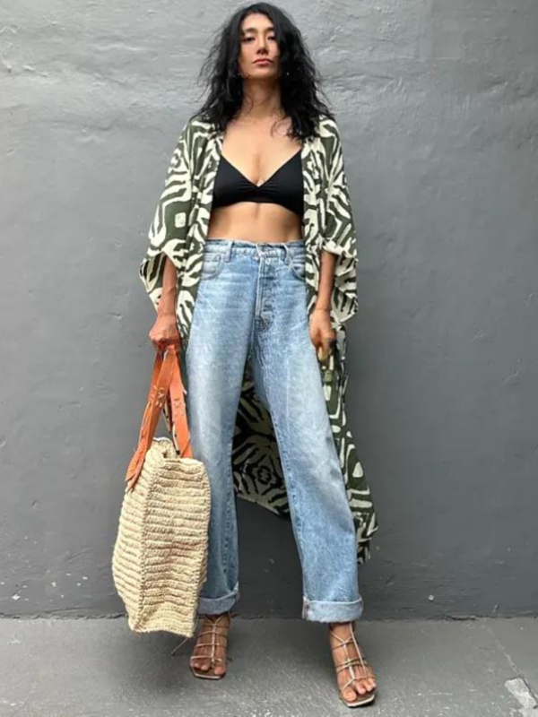 Γυναικείος παραλιακός cardigan από rayon, με 100% βαμβακερή επένδυση, 280 g, κατάλληλο για κολύμβηση και βάδισμα σε ρηχά νερά