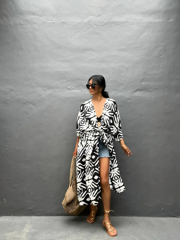 Γυναικείος παραλιακός cardigan από rayon, με 100% βαμβακερή επένδυση, 280 g, κατάλληλο για κολύμβηση και βάδισμα σε ρηχά νερά