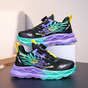 Bērnu skriešanas apavi ar sietveida augšdaļu, elpojoši, pretslīdes, nodilumizturīgi, MD zole, 4-16 gadu vecuma grupai