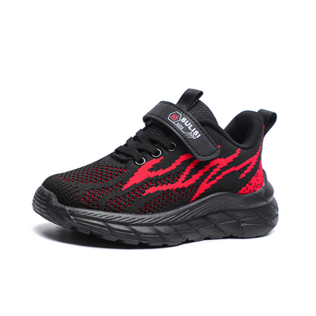 Bērnu skrienošās kurpes – elpojoša sietiņa augšdaļa, viegla EVA zole, Velcro aizdare, svītru raksts