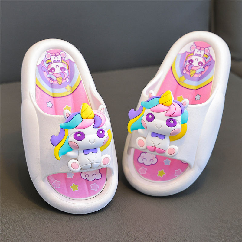 Meitenņu flip-flop sandales, princeses stils, pretslīdējošs augšējais no govs velūra, vecums 1–3 gadi