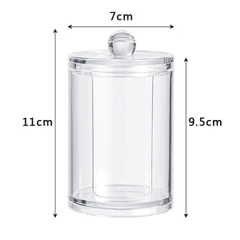 Ακρυλική θήκη αποθήκευσης μπατονέτων, μοντέλο 801, με καπάκι, ανθεκτική στη σκόνη, χωρητικότητα 370 ml