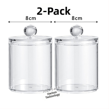 Ακρυλική θήκη αποθήκευσης μπατονέτων, μοντέλο 801, με καπάκι, ανθεκτική στη σκόνη, χωρητικότητα 370 ml