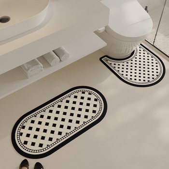 Χαλάκι μπάνιου, υλικό: Algae Mud, κατασκευή: Εκτύπωση, σχέδιο: μονόχρωμο ή αφηρημένη ζωγραφική, στυλ: γαλλικό