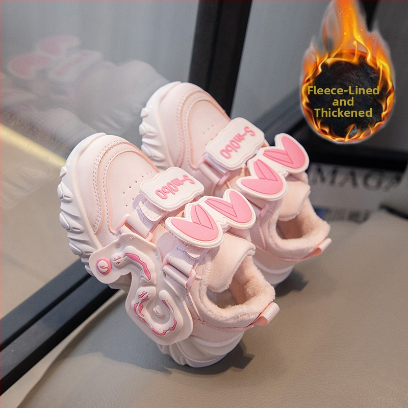 Bērnu sporta kurpes, PU augšējā daļa, gumijas zole, pretslīdēšana, silti un izturīgi, aizdare ar Velcro, bērniem 4–12 gadi