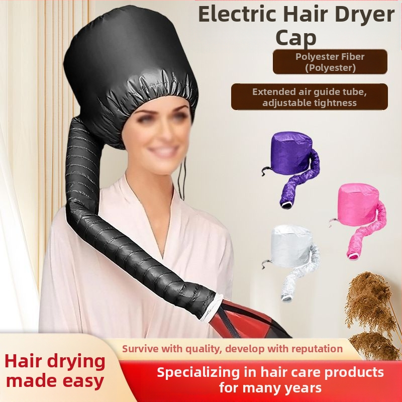 Капачка за сушене на коса за домашна употреба, с дизайн на лента за глава — топъл въздух за грижа, стилизиране и третиране, подходяща за къдрава и боядисана коса