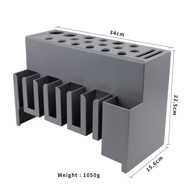 Τοίχος αποθήκευσης εργαλείων κομμωτικής για ηλεκτρικούς κουρευτές, ψαλίδια και χτένες