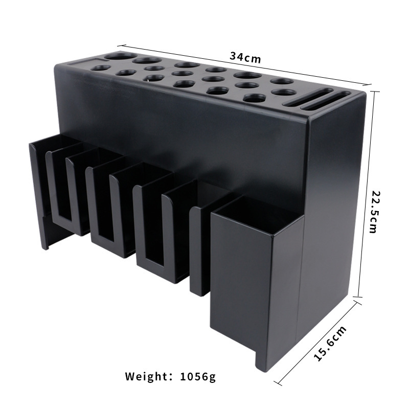 Τοίχος αποθήκευσης εργαλείων κομμωτικής για ηλεκτρικούς κουρευτές, ψαλίδια και χτένες