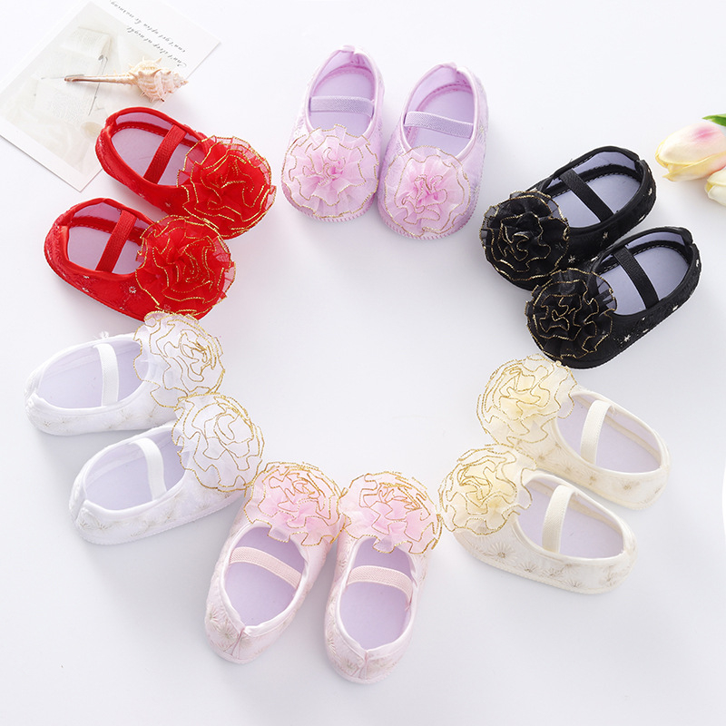 Dječje cipele s mekim dnom, prozračne, protuklizne, elastični remen, stil princeze